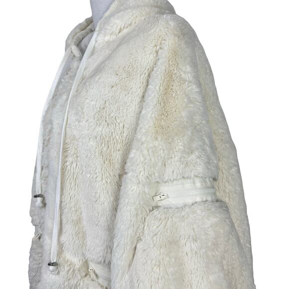 Free People Movement | Take a Moment Ivory Faux Fur Hooded Oversized Jacket - Picture 9 of 16
